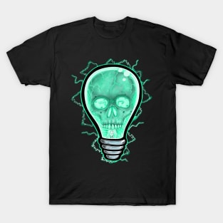 glowing skull light bulb T-Shirt